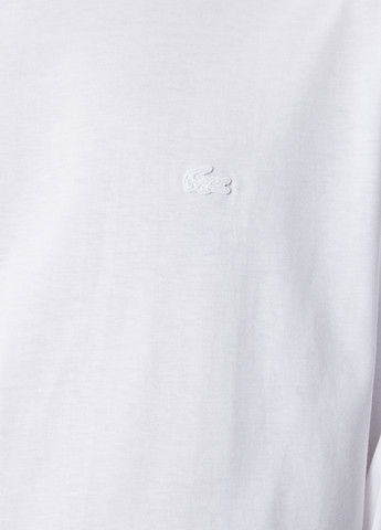 Белый демисезонный спортивный, кэжуал лонгслив Lacoste с логотипом
