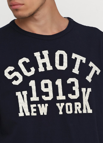 Темно-синяя футболка Schott N.Y.C.