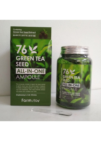 Ампульна сироватка для обличчя 76 Green Tea Seed All-In-One, що омолоджує FarmStay (254844310)