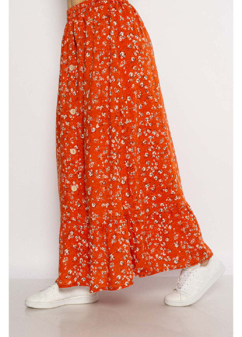 Терракотовая кэжуал цветочной расцветки юбка Time of Style