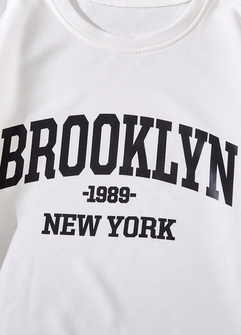 Білий літній костюм (світшот, шорти) з шортами SHEIN