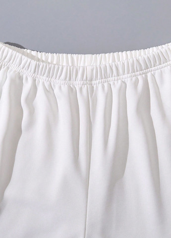 Білий літній костюм (світшот, шорти) з шортами SHEIN