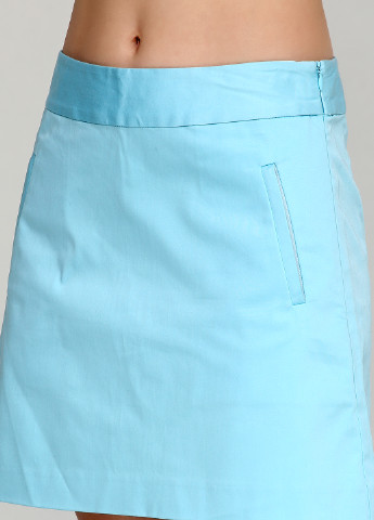 Голубая кэжуал однотонная юбка Ralph Lauren миди