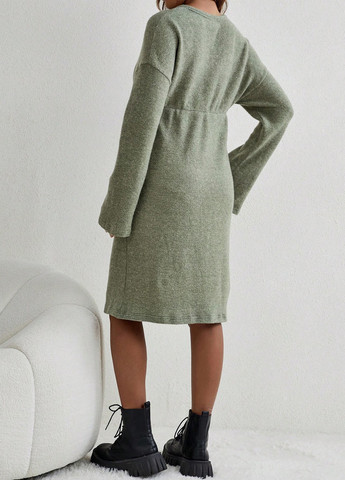 Сіро-зелена кежуал сукня для вагітних в стилі армпір SHEIN меланжева