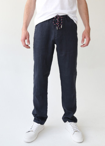 Темно-синие кэжуал демисезонные брюки Zanotti