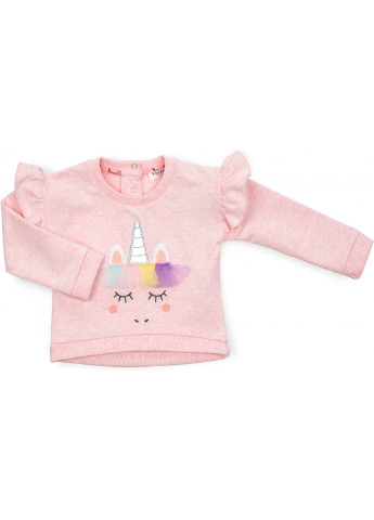 Персиковый демисезонный набор детской одежды с единорогом (16060-80g-peach) Breeze