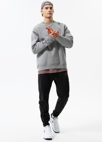 Серый свитшот dq7520-091 Jordan меланж вышивка (314813490)