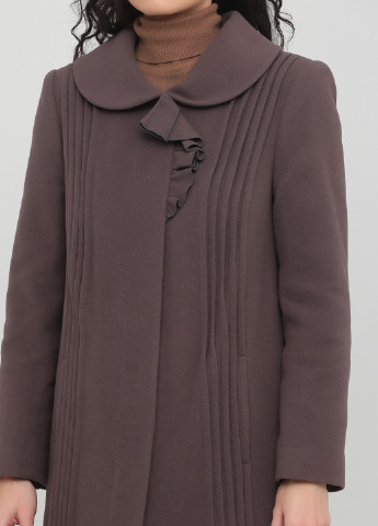 Сіро-коричневе демісезонне Пальто однобортне Nina Vladi