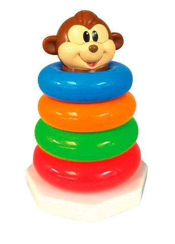 Розвиваюча іграшка Пірамідка мавпочка, 12,9 х12,9х19,3 см Kiddieland (257299053)