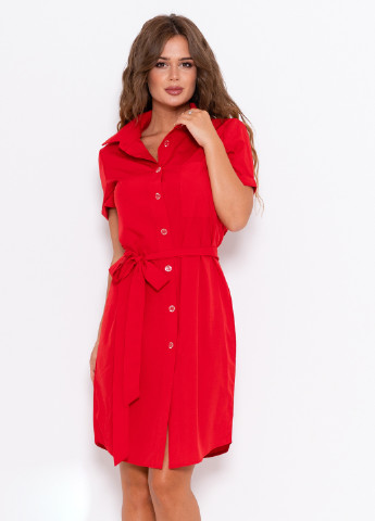 Червона кежуал плаття, сукня сорочка Issa однотонна