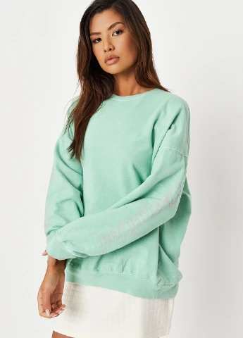 М'ятний світшот Missguided однотонний без декору (260390545)