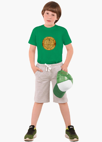 Зеленая демисезонная футболка детская билл шифр гравити фолз (bill cipher gravity falls)(9224-2627) MobiPrint