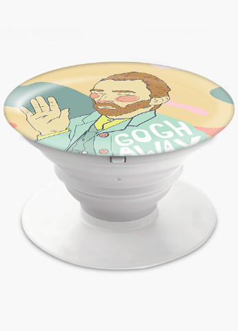 Попсокет (Popsockets) держатель для смартфона Винсент Ван Гог (Vincent van Gogh) (8754-2949) Черный MobiPrint (229014773)
