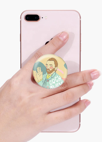 Попсокет (Popsockets) держатель для смартфона Винсент Ван Гог (Vincent van Gogh) (8754-2949) Черный MobiPrint (229014773)