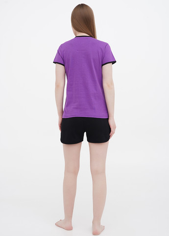 Фиолетовая всесезон пижама (футболка, шорты) футболка + шорты Lucci