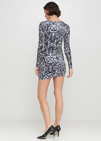 Серое кэжуал платье силуэтная Monki с геометрическим узором