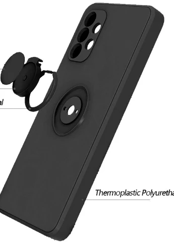 Чохол TPU Candy Ring Full Camera для Samsung Galaxy A72 4G / A72 5G Чорний / Black (is_00000048054_10) Epik (238479082)
