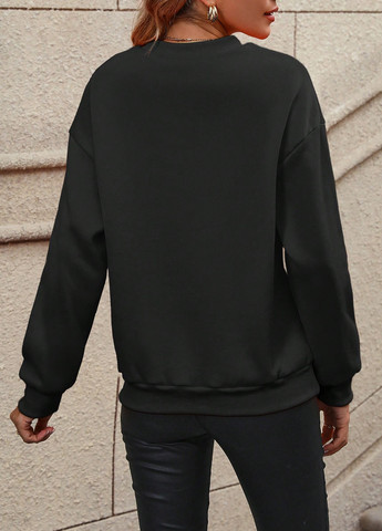 Чорний світшот SHEIN однотонний (340699633)