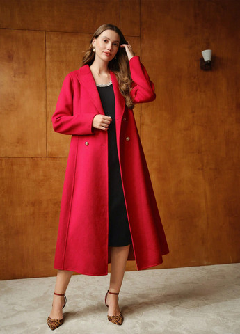 Красное демисезонное Пальто двубортное SHEIN