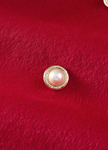 Красное демисезонное Пальто двубортное SHEIN