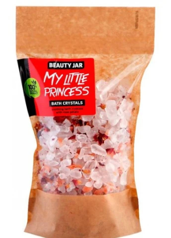 Заспокійливі кристали для ванни з лепестками роз My little princess 600 г Beauty Jar (250544625)