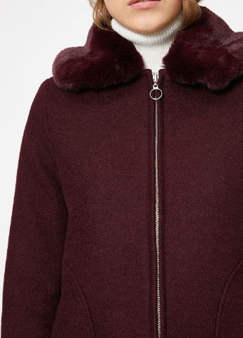Темно-бордовое зимнее Пальто однобортное KOTON