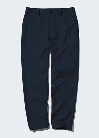 Синие кэжуал демисезонные прямые брюки Uniqlo