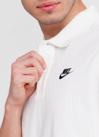 Белая футболка-поло для мужчин Nike с логотипом