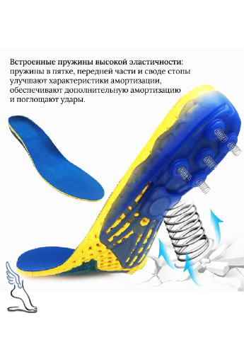 Дихаючі амортизаційні устілки для взуття з каркасною підтримкою стопи для занять спортом 40-43р (26.5-28 см) No Brand (252296274)