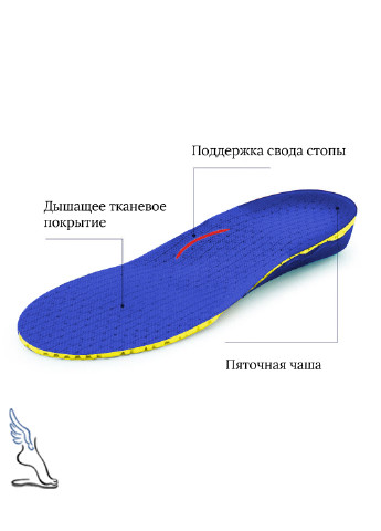 Дихаючі амортизаційні устілки для взуття з каркасною підтримкою стопи для занять спортом 40-43р (26.5-28 см) No Brand (252296274)
