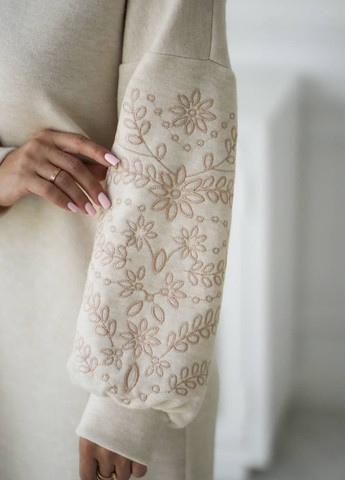 Світло-бежева кежуал сукня No Brand однотонна