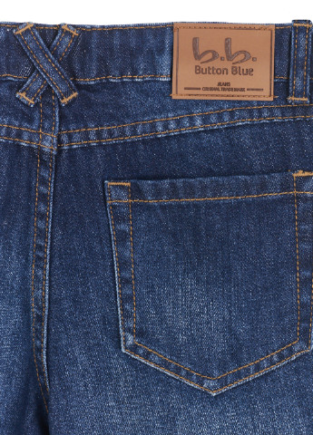 Синие демисезонные прямые джинсы Button Blue