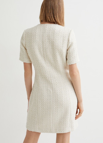 Белое деловое платье H&M однотонное