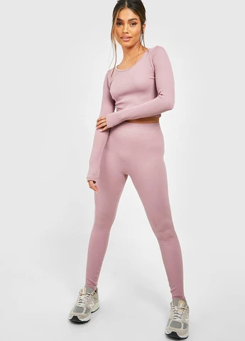 Лиловые демисезонные леггинсы Boohoo