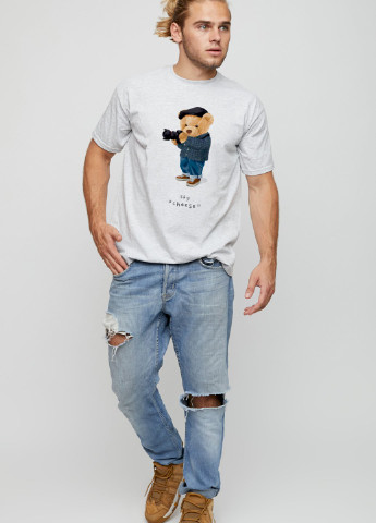 Серая футболка мужская basic YAPPI