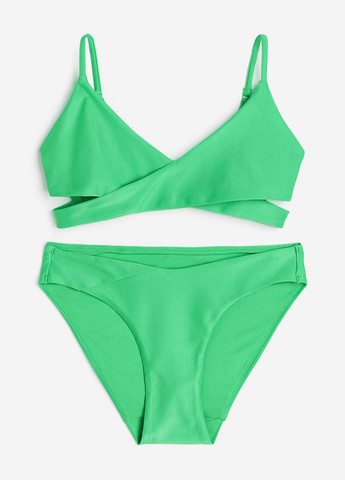 Зелений літній купальник (ліф, трусики) роздільний H&M