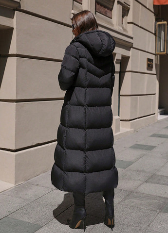 Черная зимняя куртка куртка-пальто SHEIN