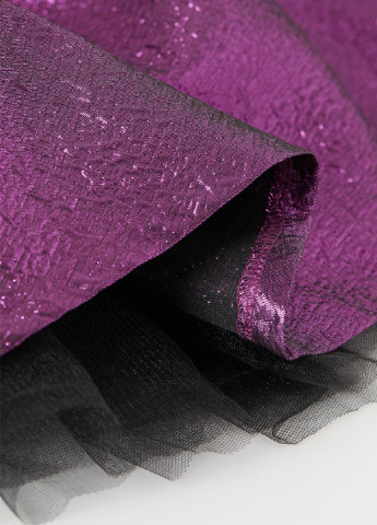 Фиолетовая кэжуал однотонная юбка H&M пышная, клешированная