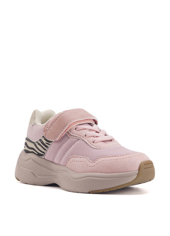 Детские розовые осенние кроссовки Kinetix на липучке со шнуровкой для девочки
