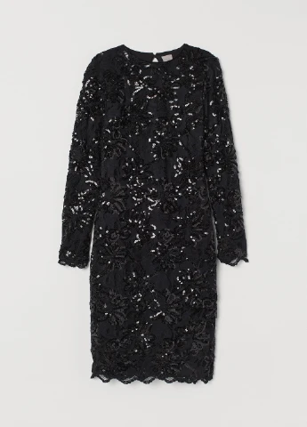 Черное кэжуал платье H&M