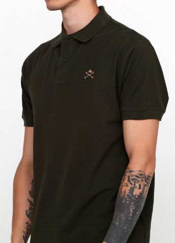 Оливковая (хаки) футболка-поло для мужчин Polo Club с рисунком
