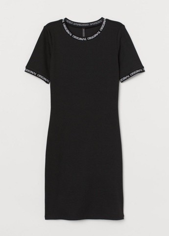 Женское летнее Платье платье-футболка H&M с надписью