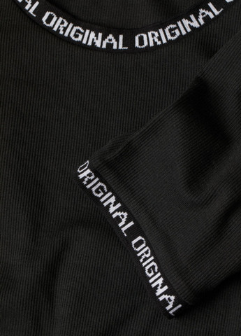 Черное кэжуал платье платье-футболка H&M с надписью