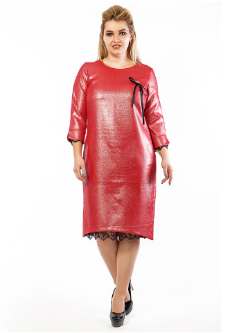 Красное кэжуал платье Primyana однотонное