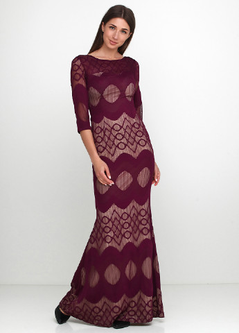 Темно-Фиолетовое вечернее платье годе, макси Imperial фактурное
