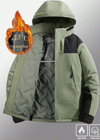 Сіро-зелена зимня куртка SHEIN