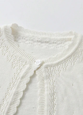 Молочный демисезонный кардиган SHEIN