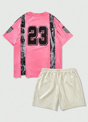 Комбінований літній комплект (футболка, шорти) SHEIN