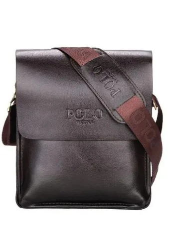 Мужская коричневая сумка через плечо из PU-кожи Polo (252255257)
