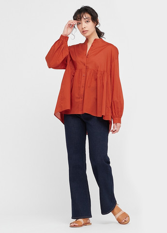 Оранжевая блуза Uniqlo